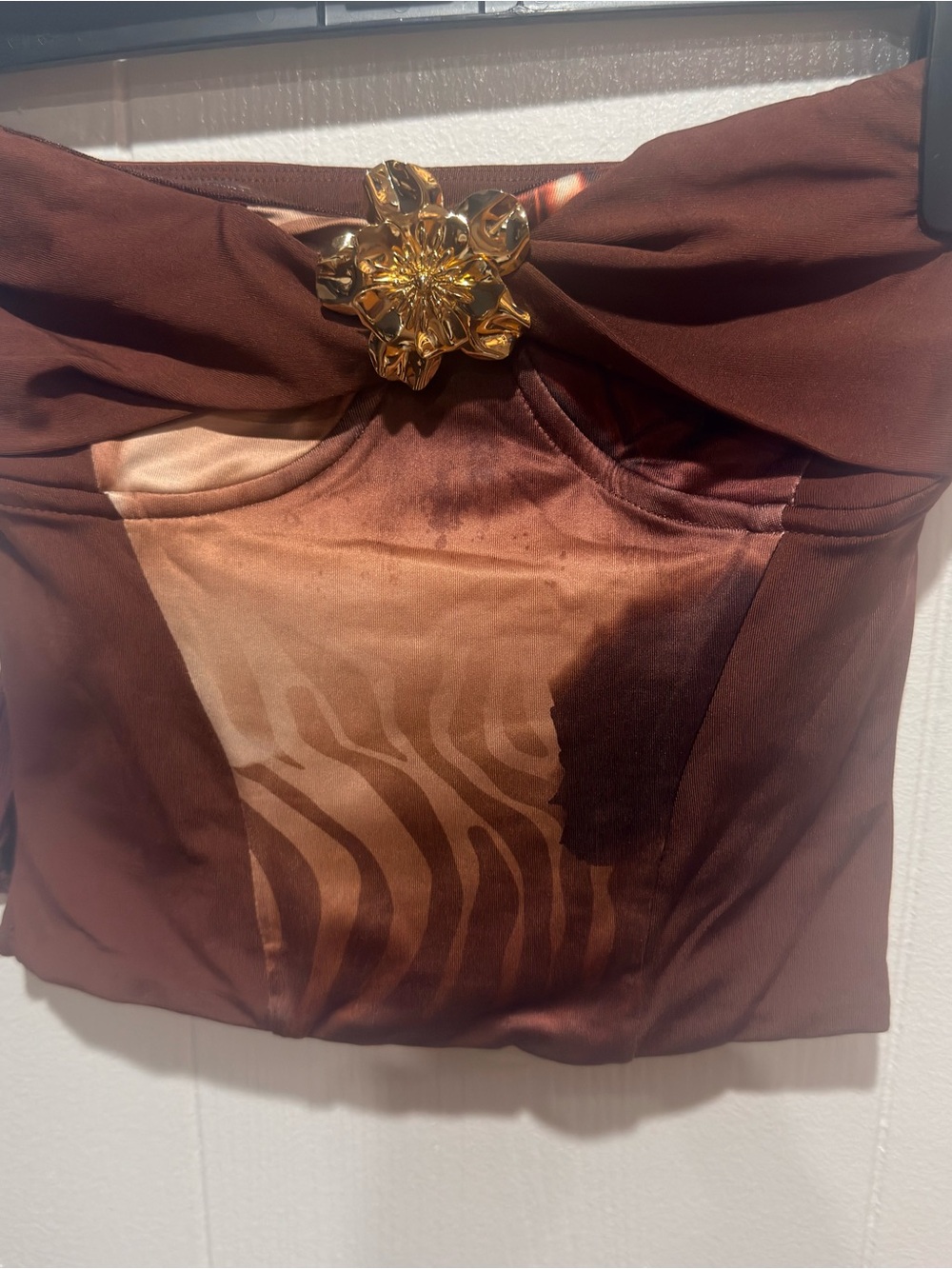 Woman brown Tube strapless tap